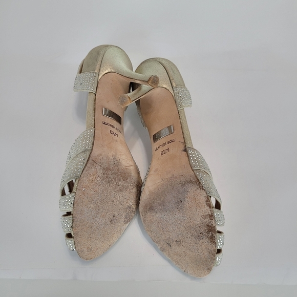 Badgley Mischka Tatiana crystal studded leather heels - Picture 5 of 10